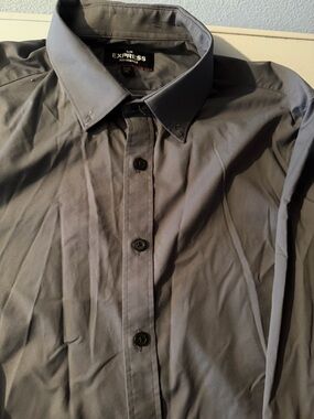 Express Men’s Dress Shirt in Charcoal Gray